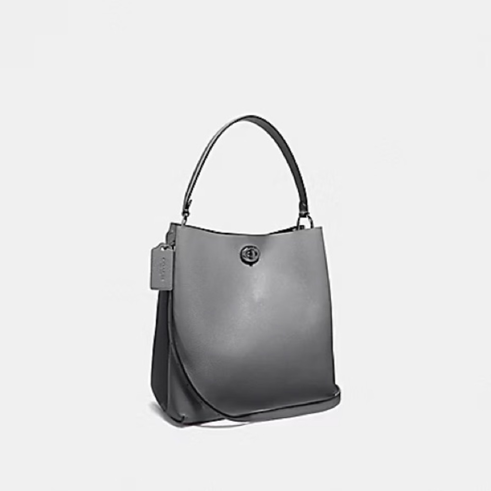 Coach Gray Leather Shoulder Bag - Picture 2 of 10